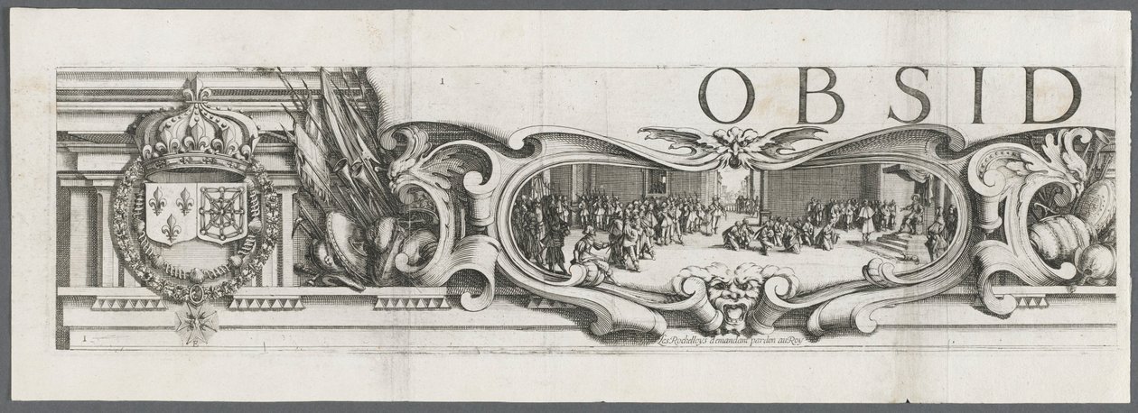 Belejringen af La Rochelle: Planche 1 af Jacques Callot