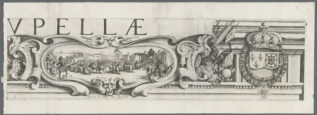 Belejringen af La Rochelle: Tavle 3 af Jacques Callot
