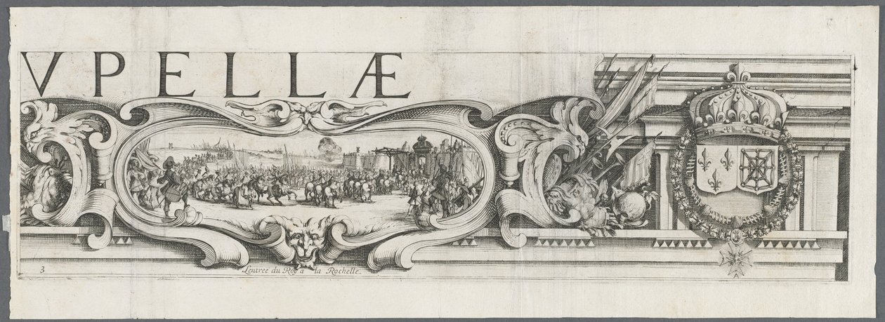 Belejringen af La Rochelle: Tavle 3, 1628-1630. af Jacques Callot