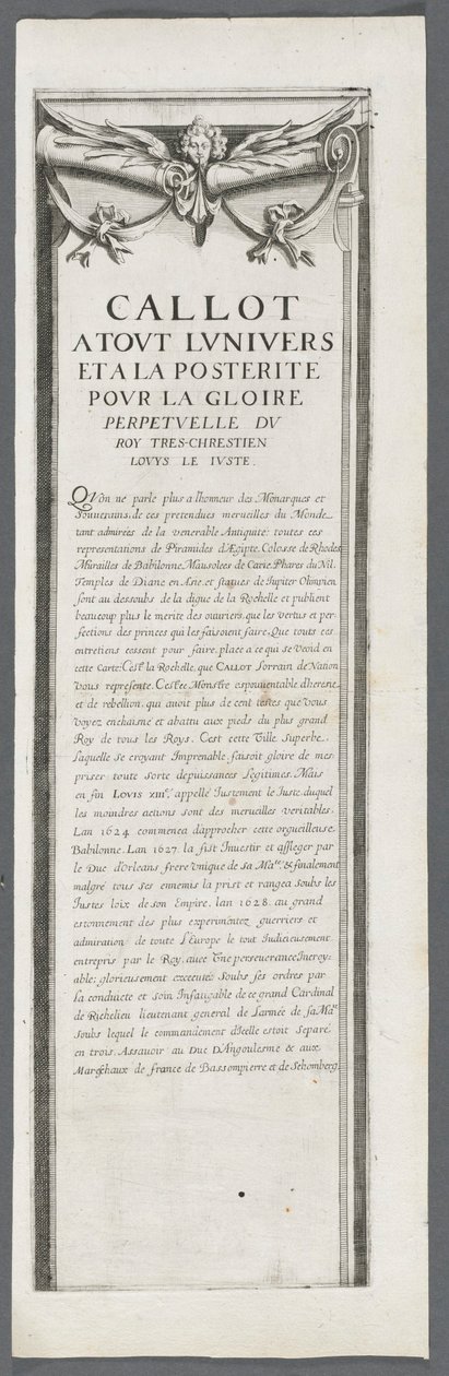 Belejringen af La Rochelle: Planche 4 af Jacques Callot