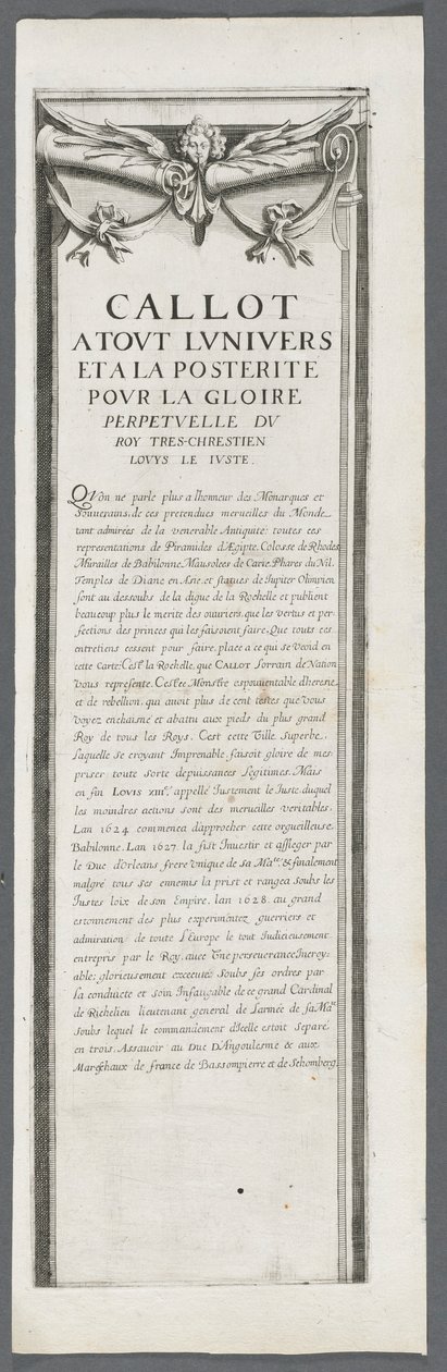 Belejringen af La Rochelle: Tavle 4, 1628-1630. af Jacques Callot
