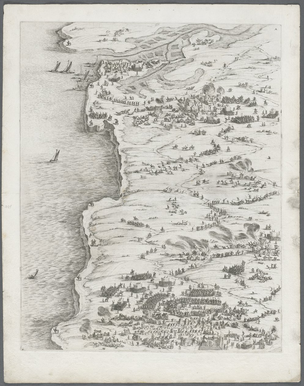 Belejringen af La Rochelle: Tavle 5 af Jacques Callot