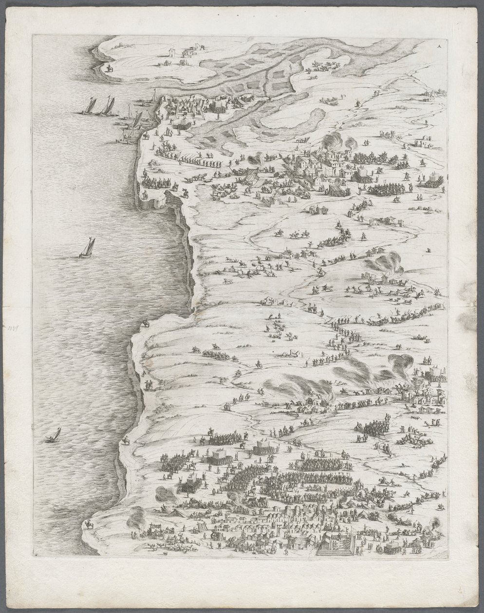 Belejringen af La Rochelle: Tavle 5, 1628-1630. af Jacques Callot