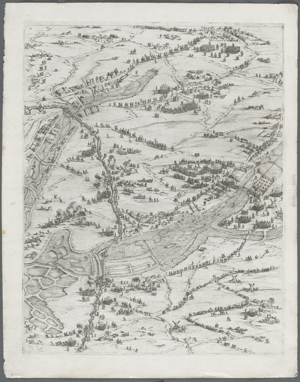 Belejringen af La Rochelle: Tavle 7 af Jacques Callot
