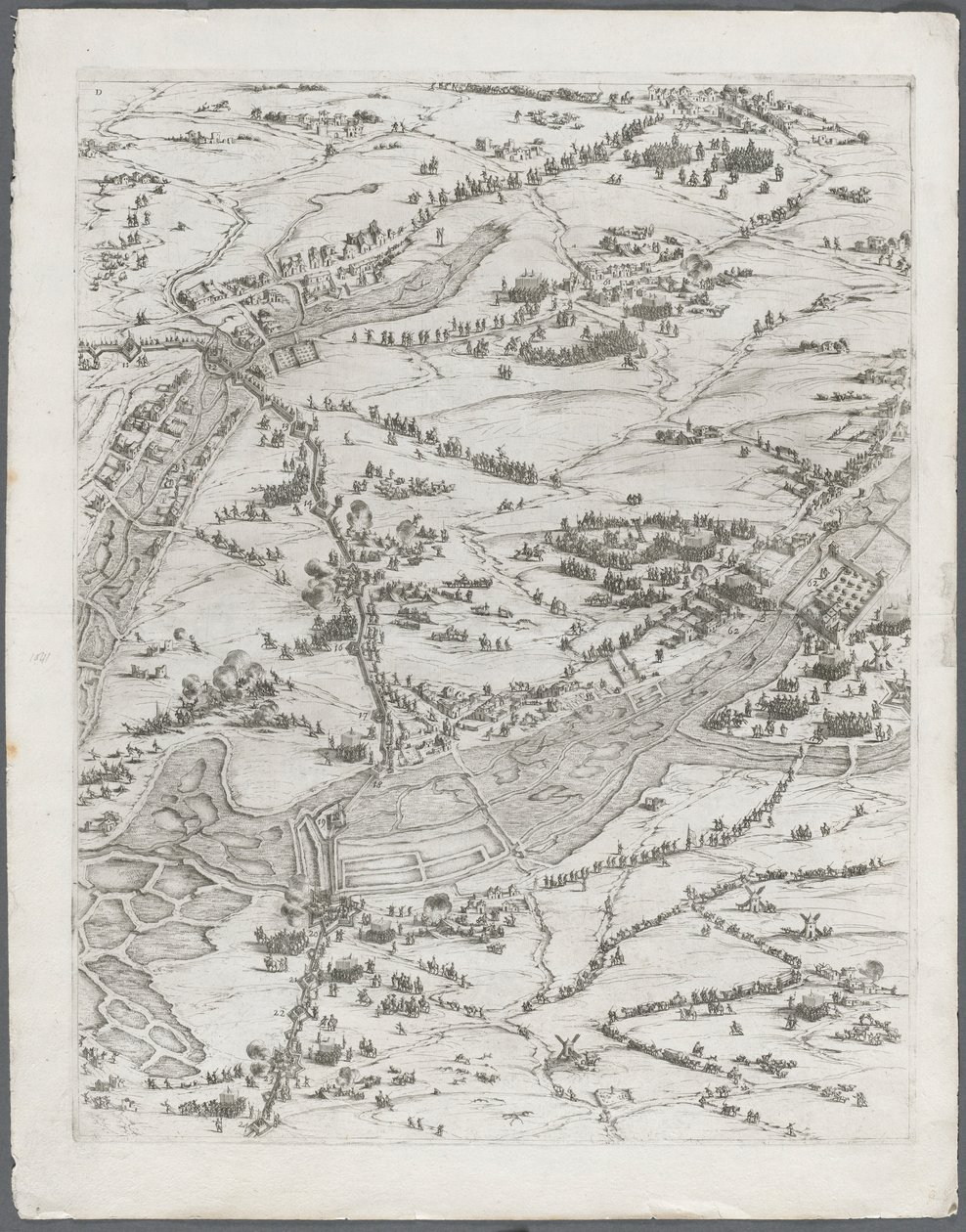 Belejringen af La Rochelle: Tavle 7, 1628-1630. af Jacques Callot