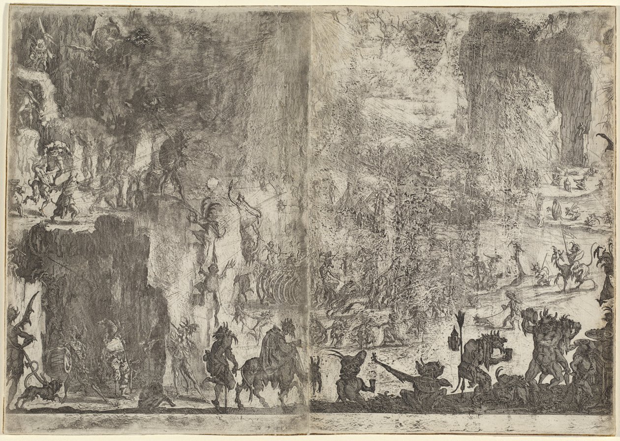 The Temptation of Saint Anthony [første version], ca. 1617. af Jacques Callot