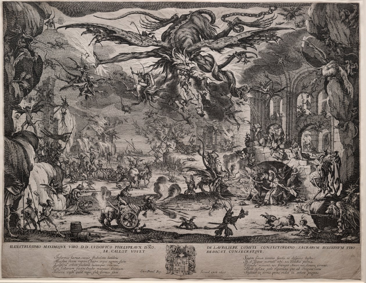 The Temptation of Saint Anthony anden version, 1635. af Jacques Callot