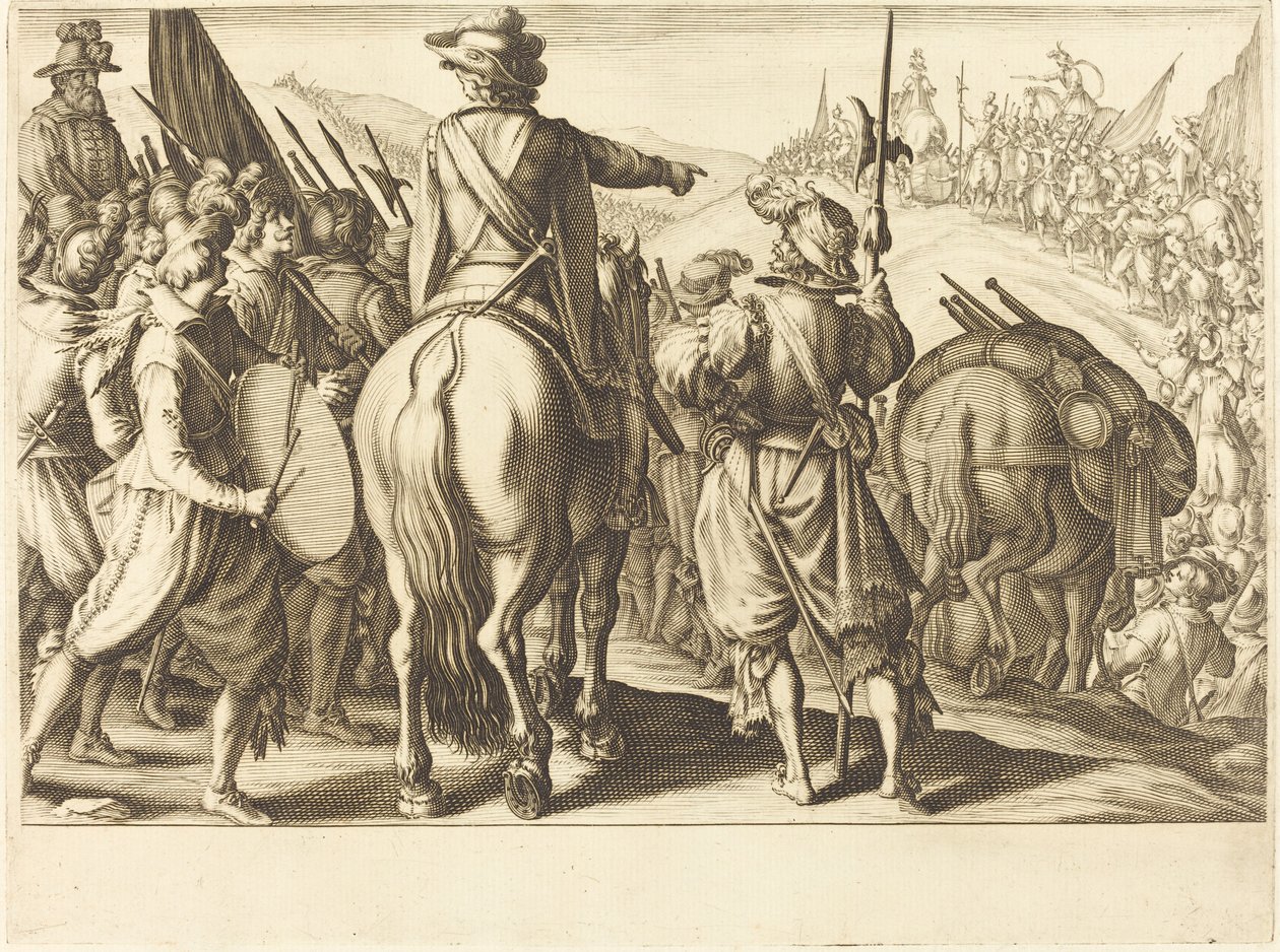 Tropperne i marts af Jacques Callot