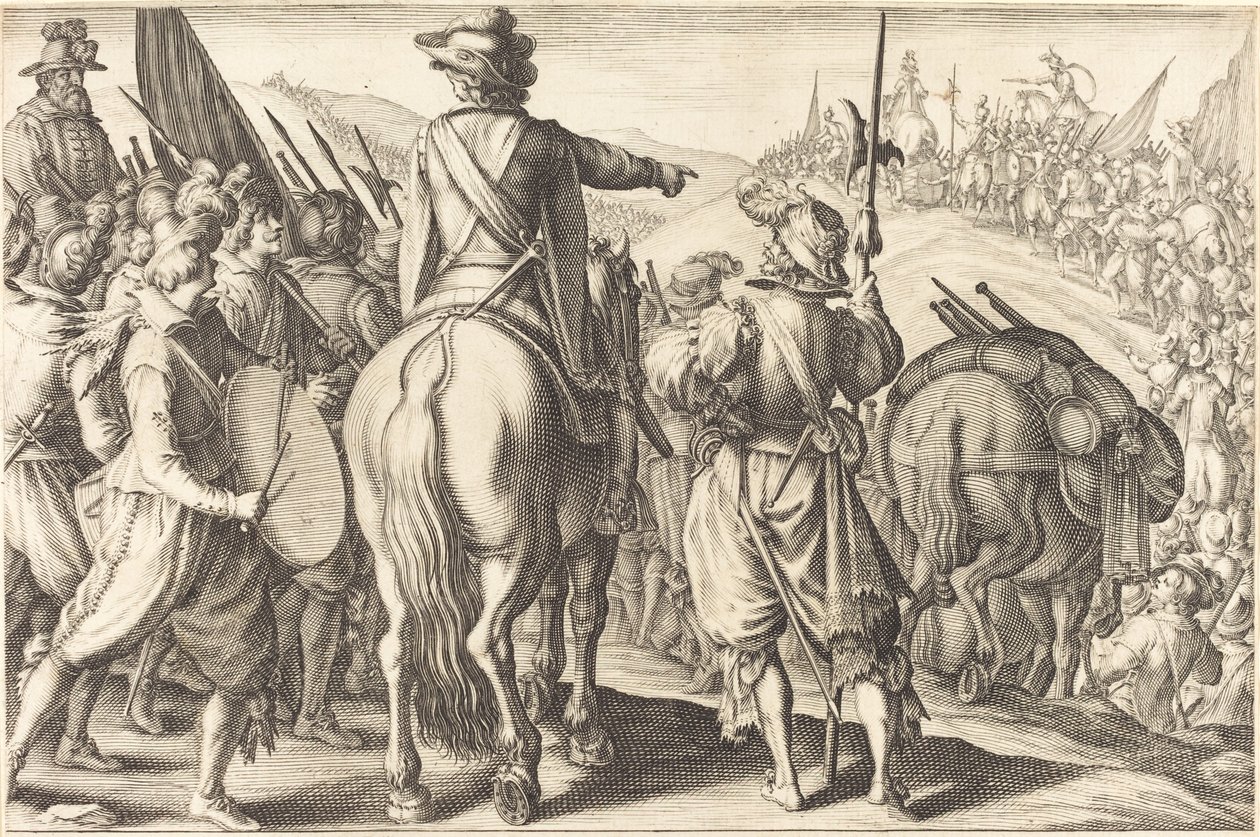 Tropperne i marts af Jacques Callot