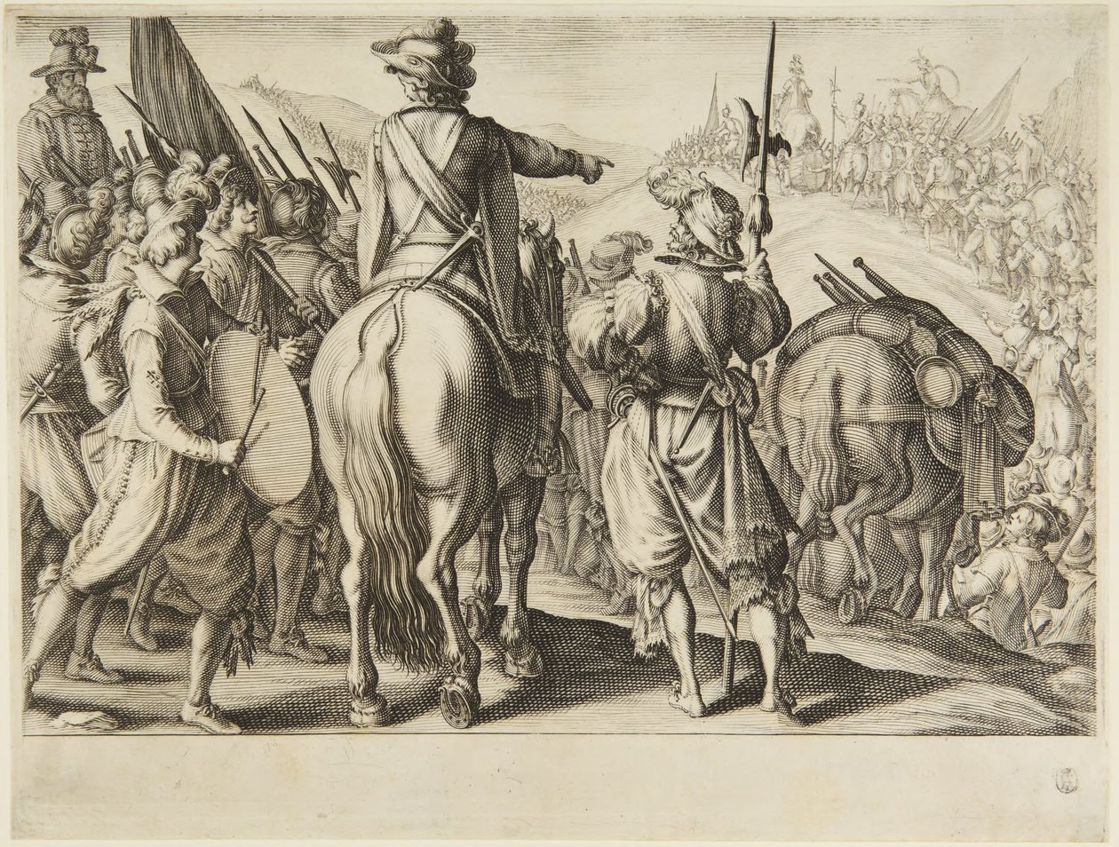 Tropperne på march af Jacques Callot