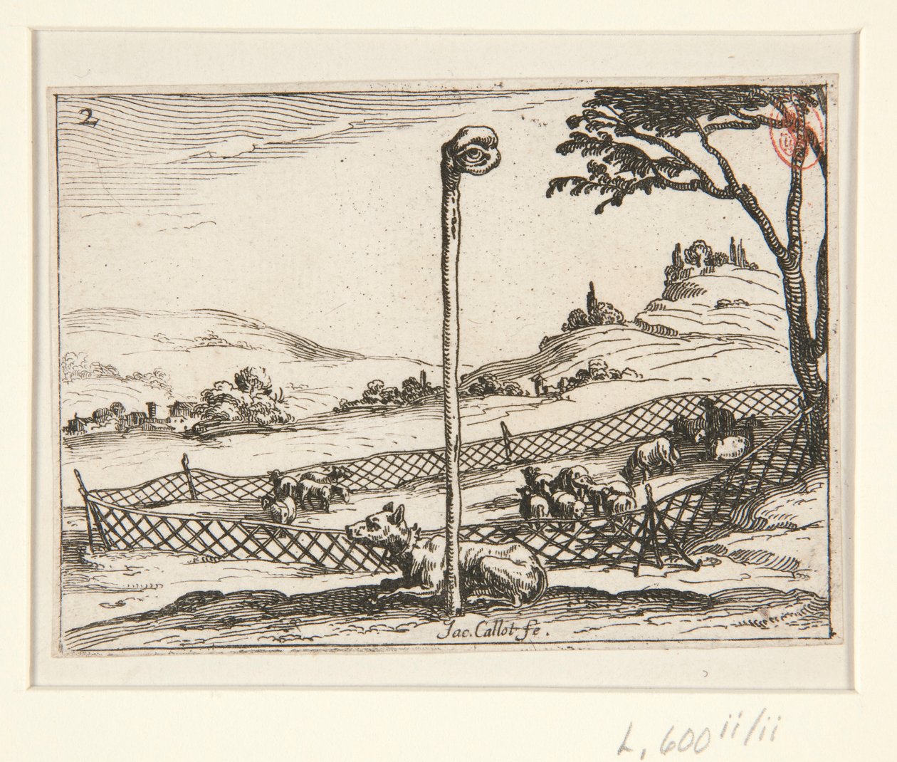 Det årvågne øje - nr. 2 fra serien af Jacques Callot