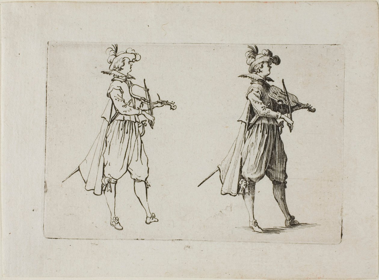 Violinspilleren, fra The Caprices af Jacques Callot