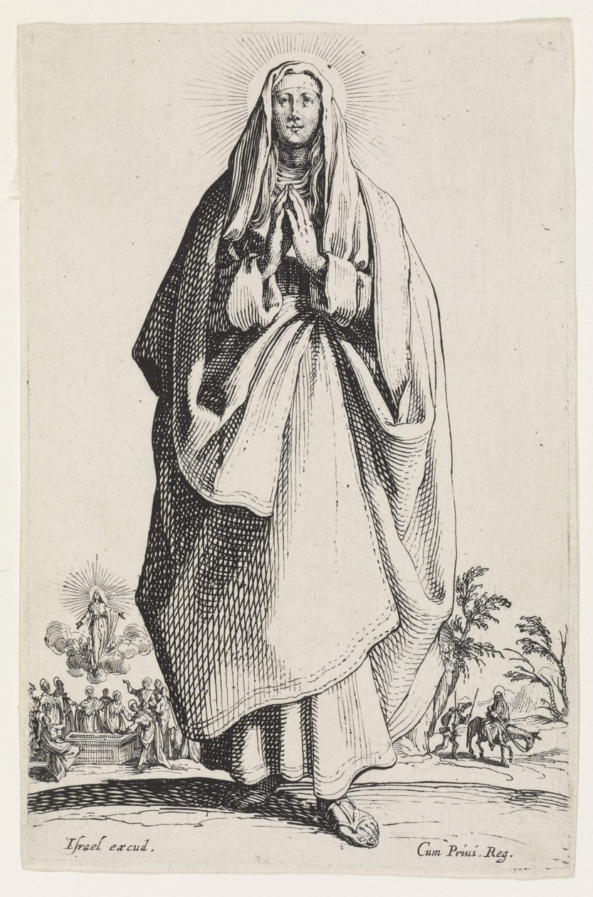 Jomfru Maria fra Les Grands Apôtres (De store apostle), 1631 af Jacques Callot