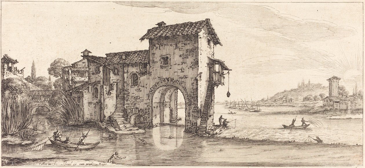 Vandmøllen af Jacques Callot