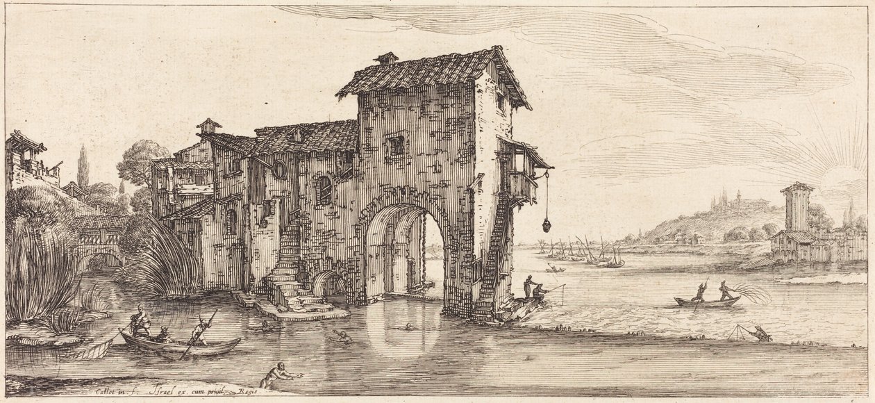 Vandmøllen af Jacques Callot