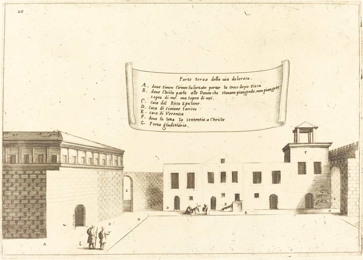 Tredje del af Via Dolorosa af Jacques Callot