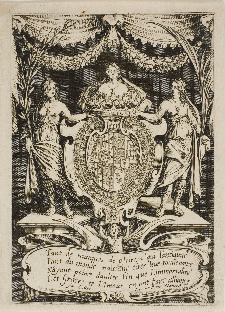 Titelside fra Combat at the Barrier af Jacques Callot