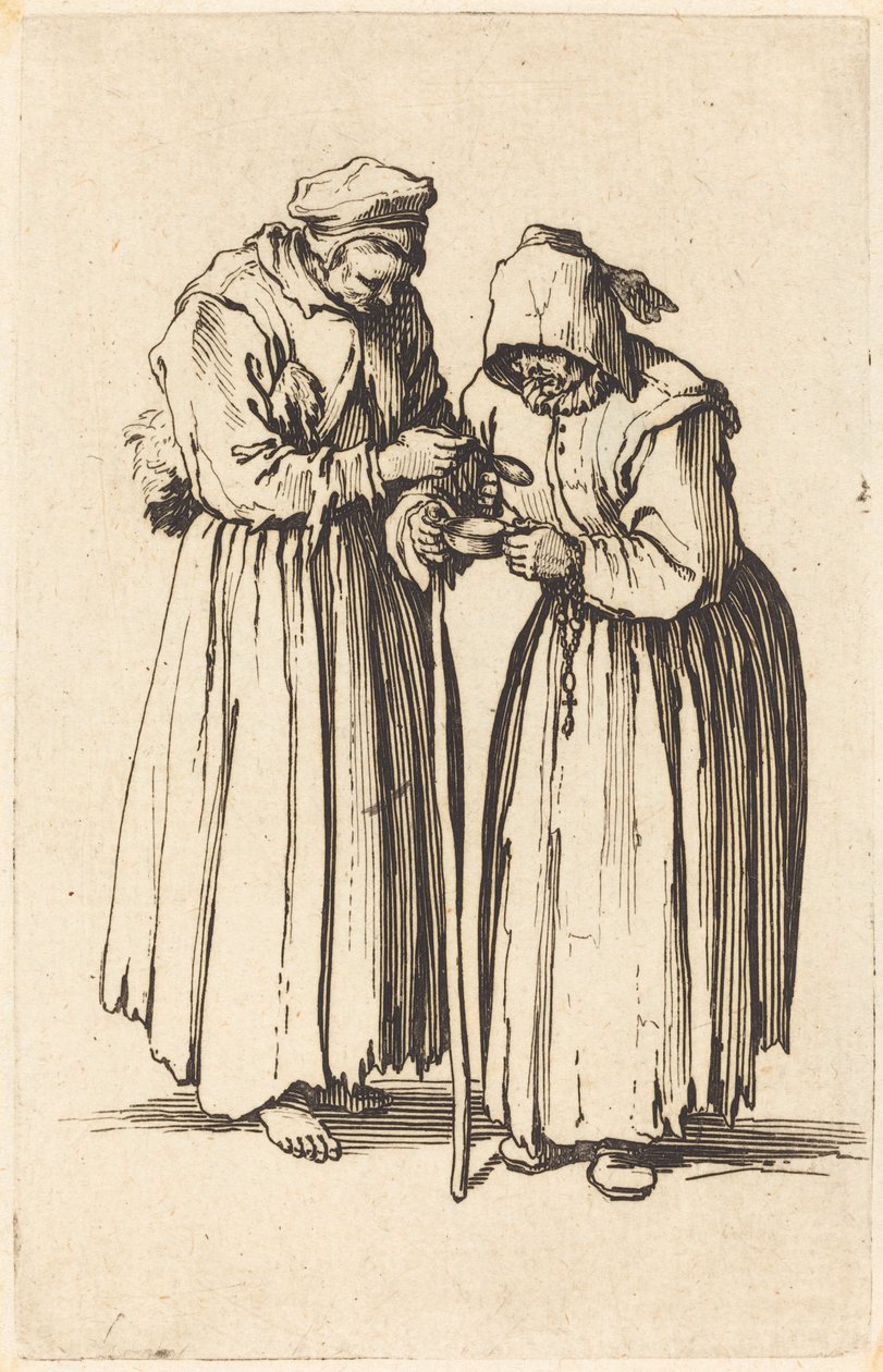 To tiggerkvinder, ca. 1622. af Jacques Callot