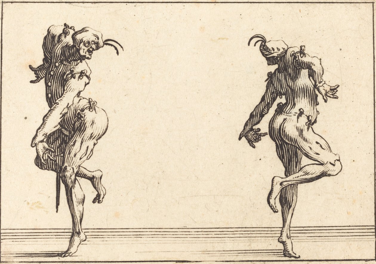 To Pantaloons danser af Jacques Callot
