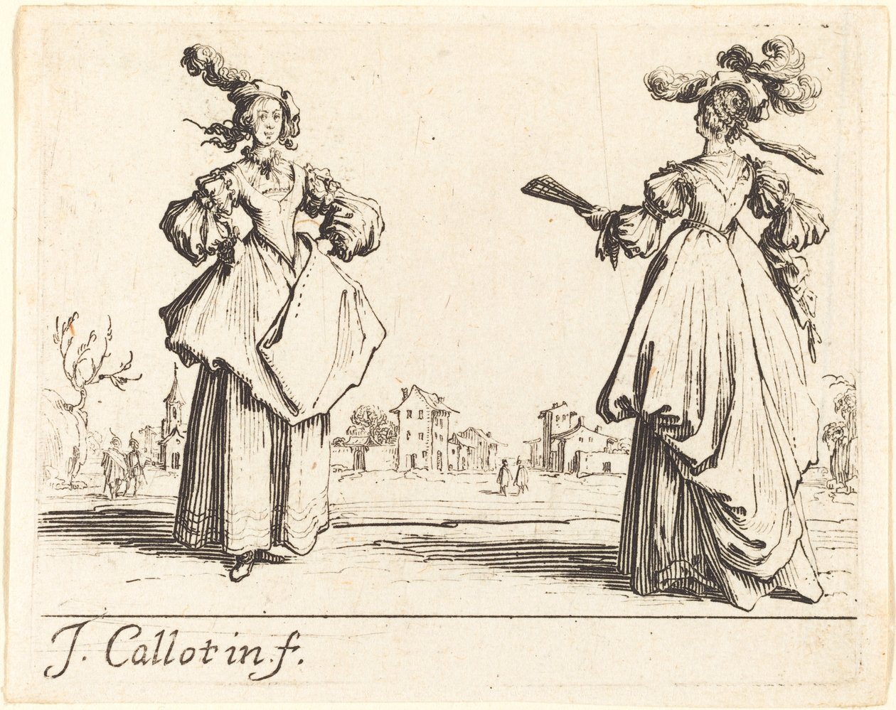 To samfundskvinder af Jacques Callot