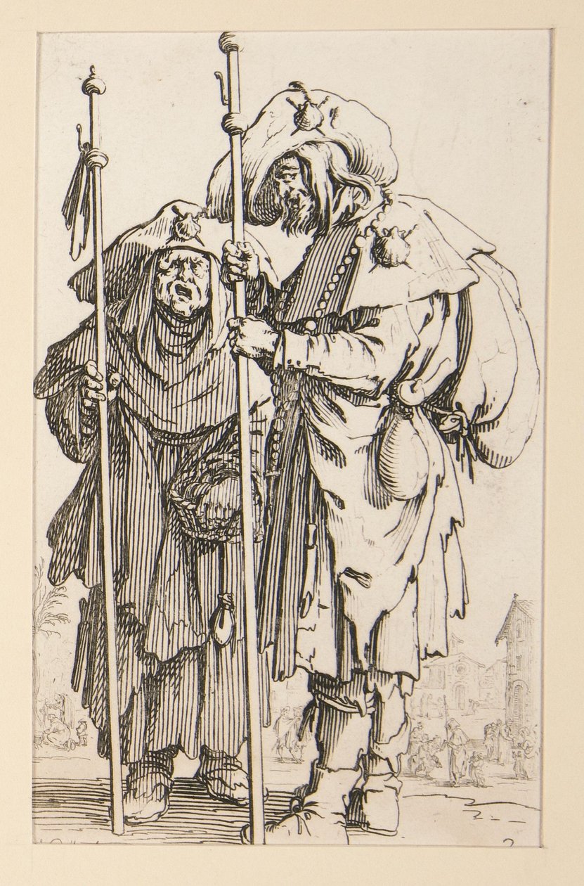 To pilgrimme, fra Tiggerne af Jacques Callot