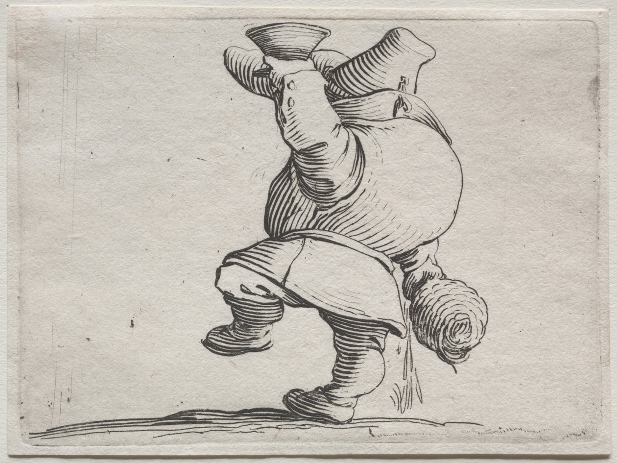 Forskellige pukkelryggede figurer af Iacopo Callot (Drinker Seen From Behind) af Jacques Callot