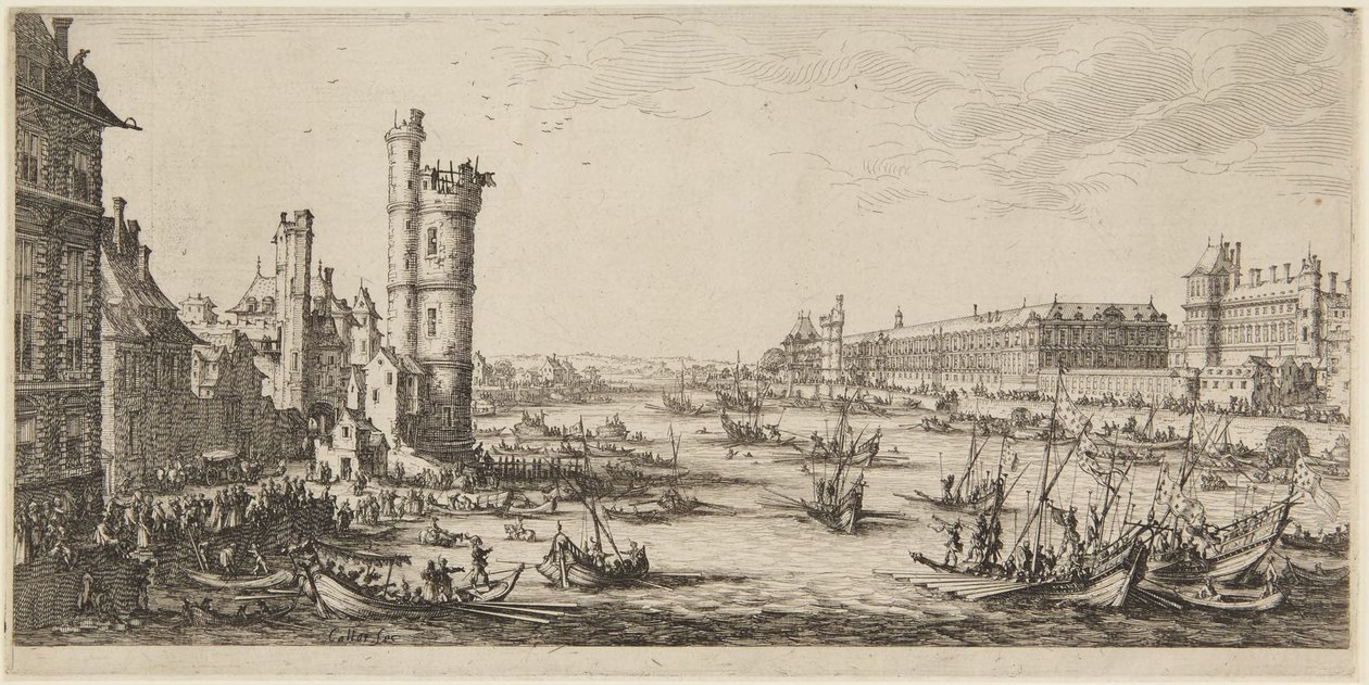 Udsigt over Louvre af Jacques Callot