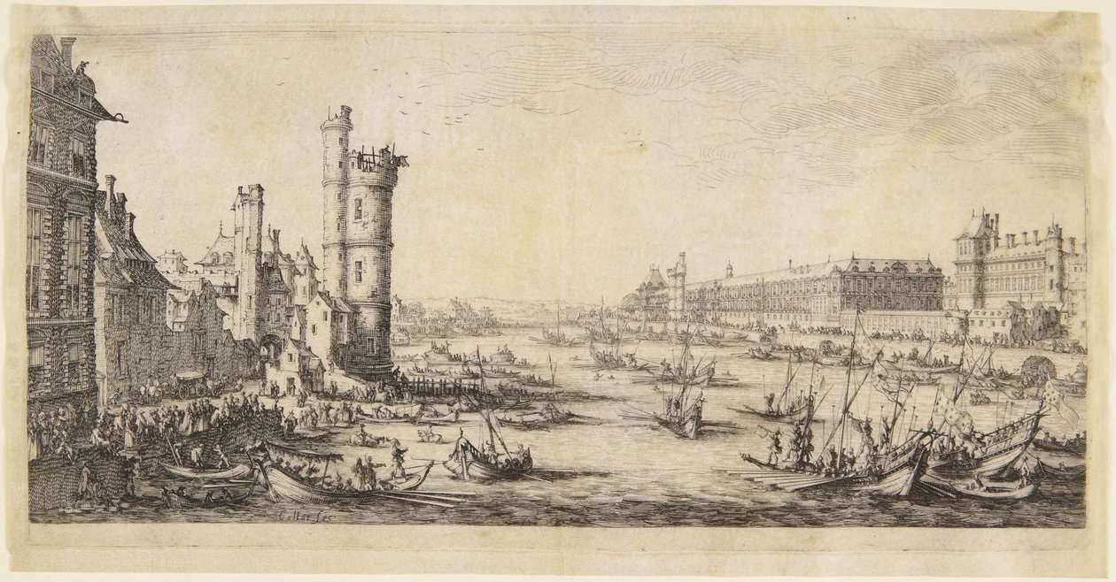 Udsigt over Louvre af Jacques Callot