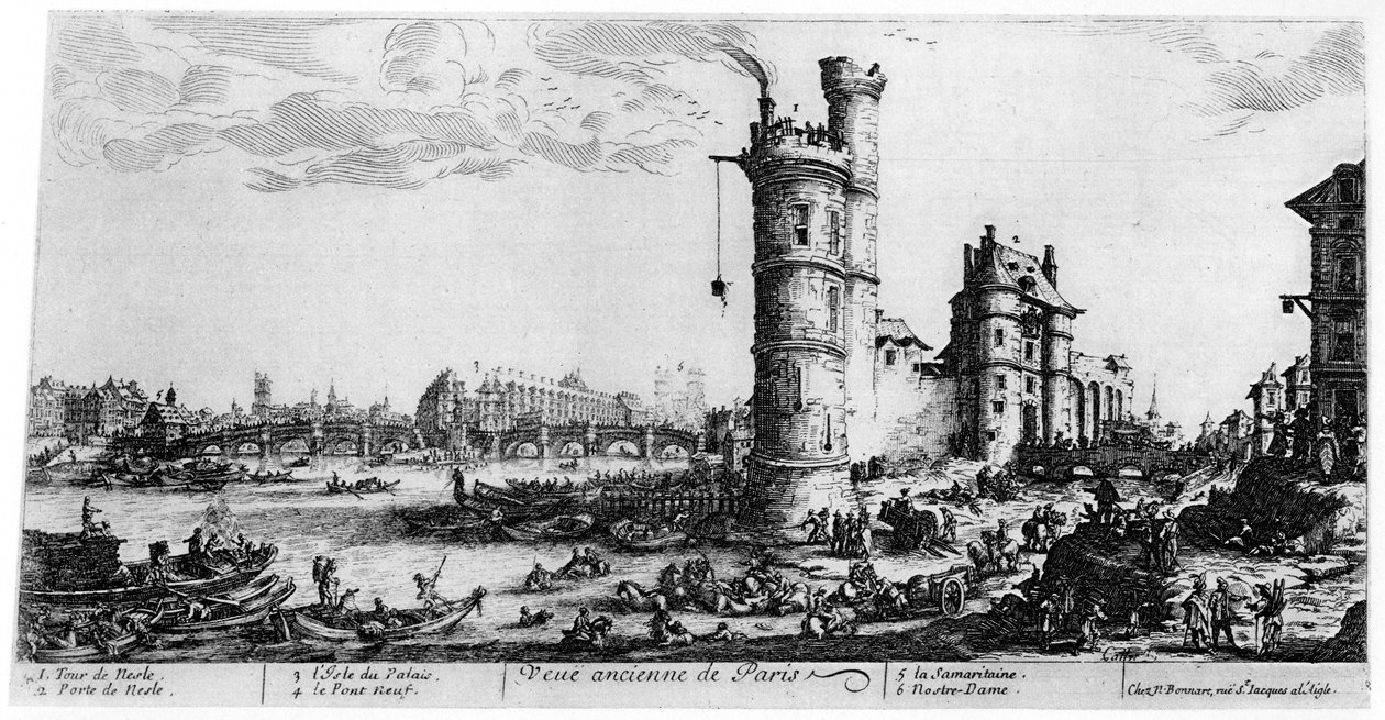 Gammel udsigt over Paris, c1615-1635 1924 af Jacques Callot