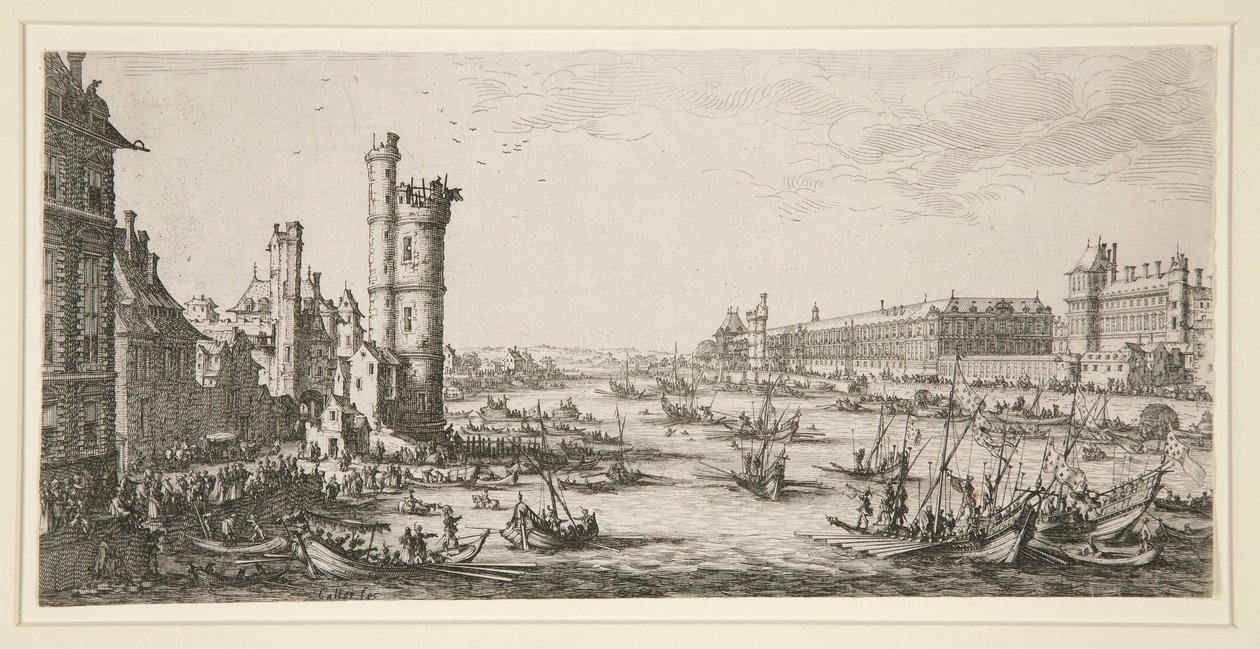 Udsigt over Louvre af Jacques Callot