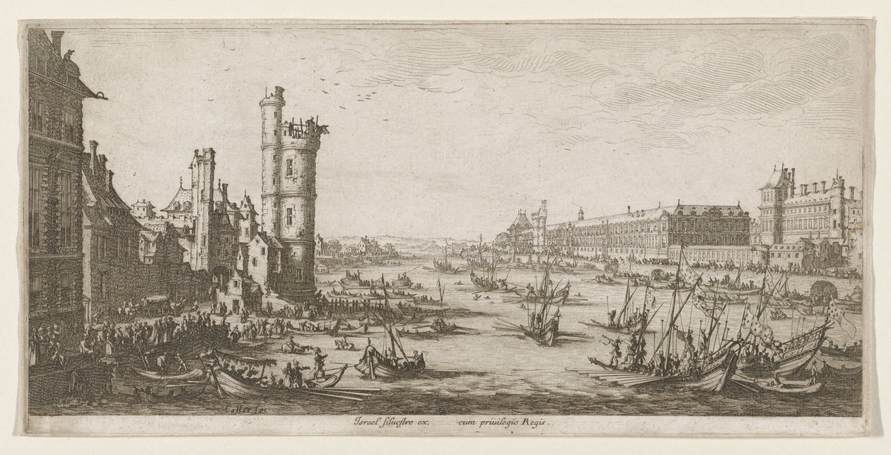 Udsigt over Louvre af Jacques Callot