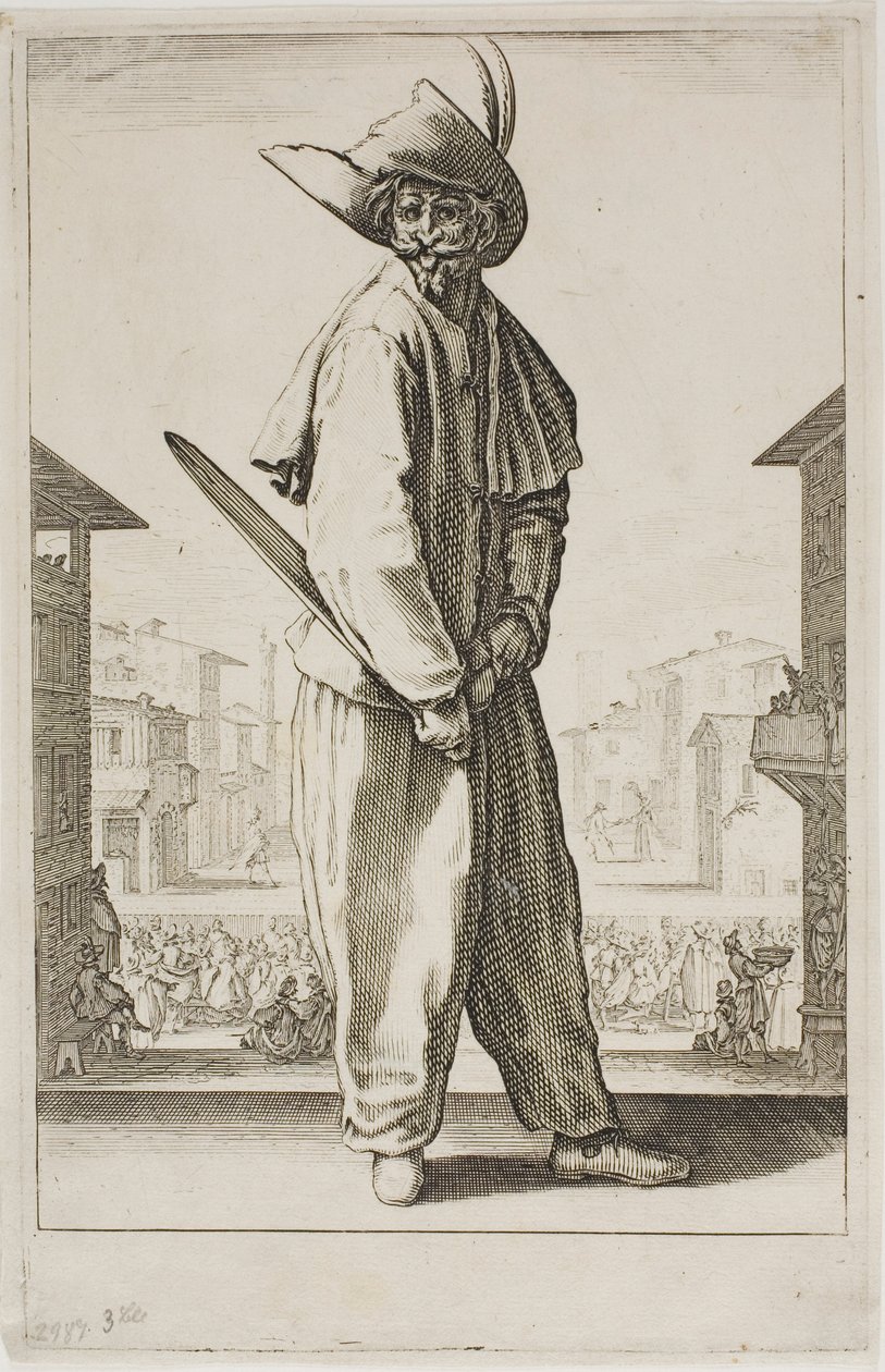 Zanni, fra Tre italienske komikere af Jacques Callot