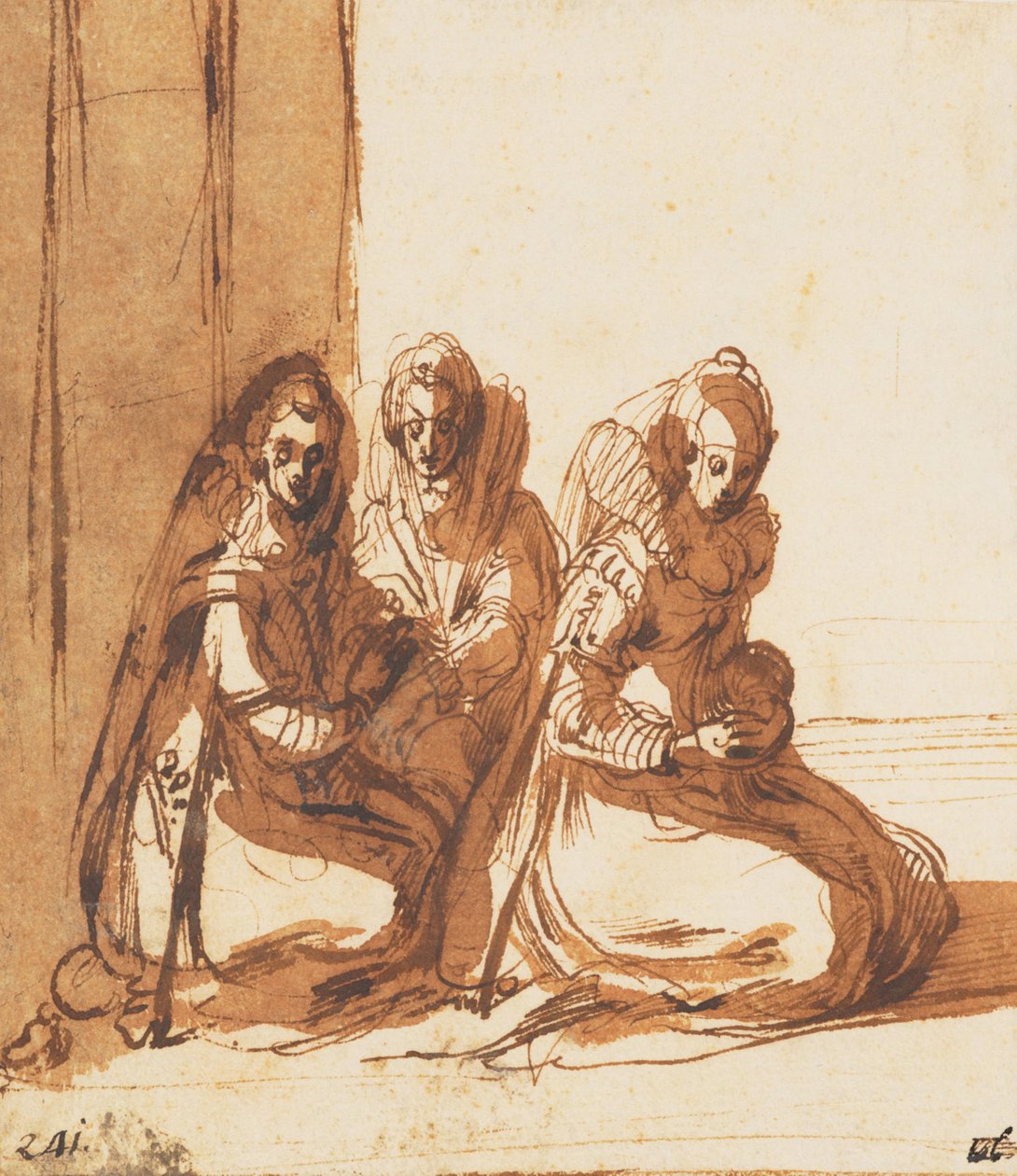 Siddende kvinder af Jacques Callot