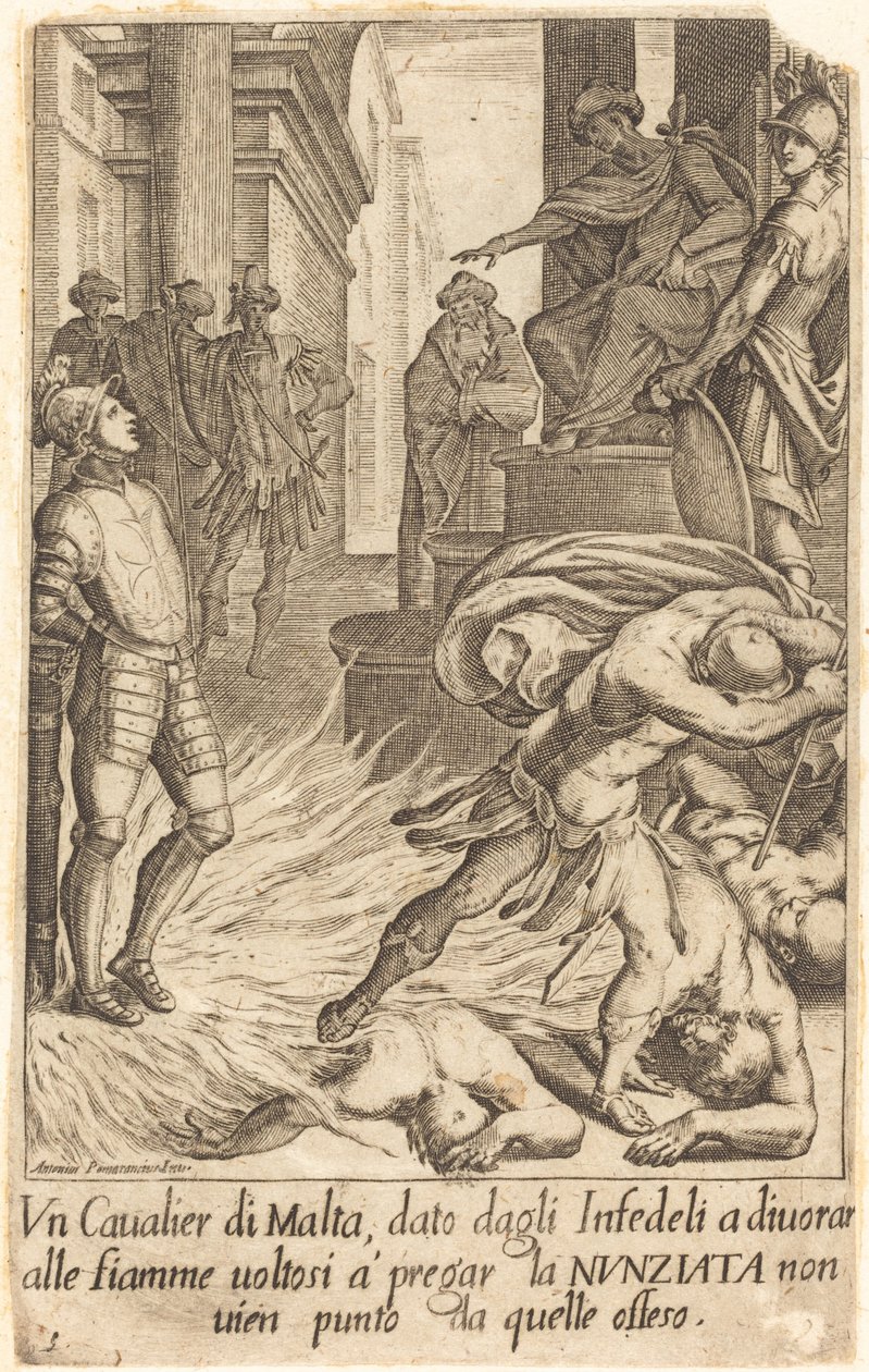 Ridder af Malta af Jacques Callot after Antonio Circignani