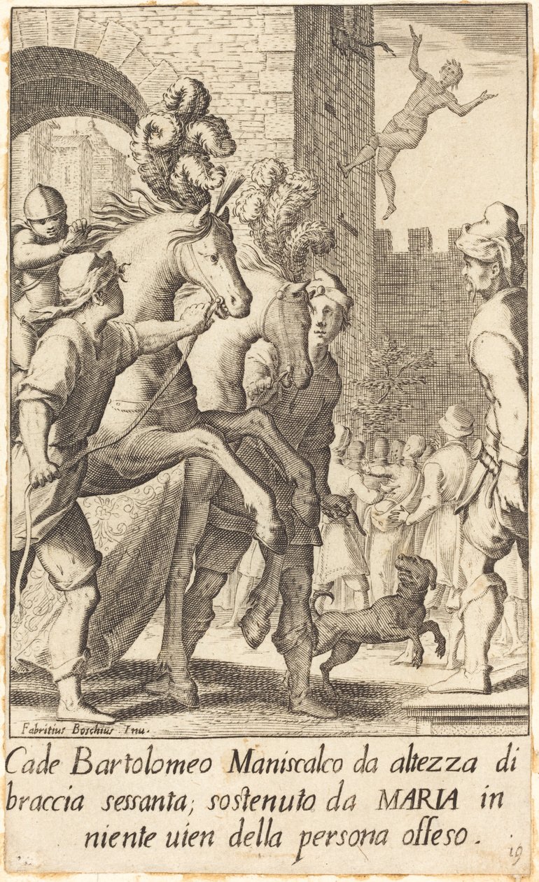 Bartolomeo, beslagsmed af Jacques Callot after Fabrizio Boschi
