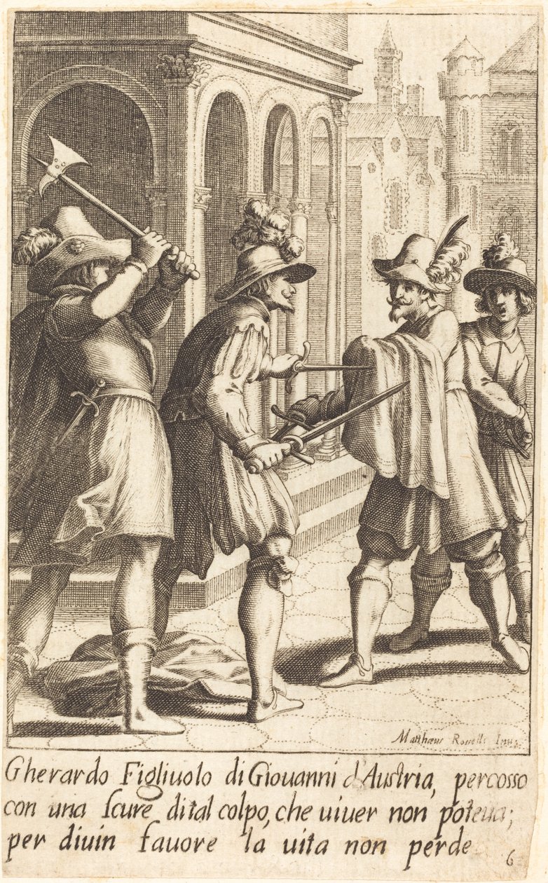 Gherardo af Jacques Callot after Matteo Rosselli
