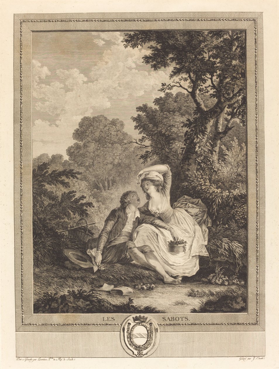 Hove af Jacques Couché after Nicolas Lavreince