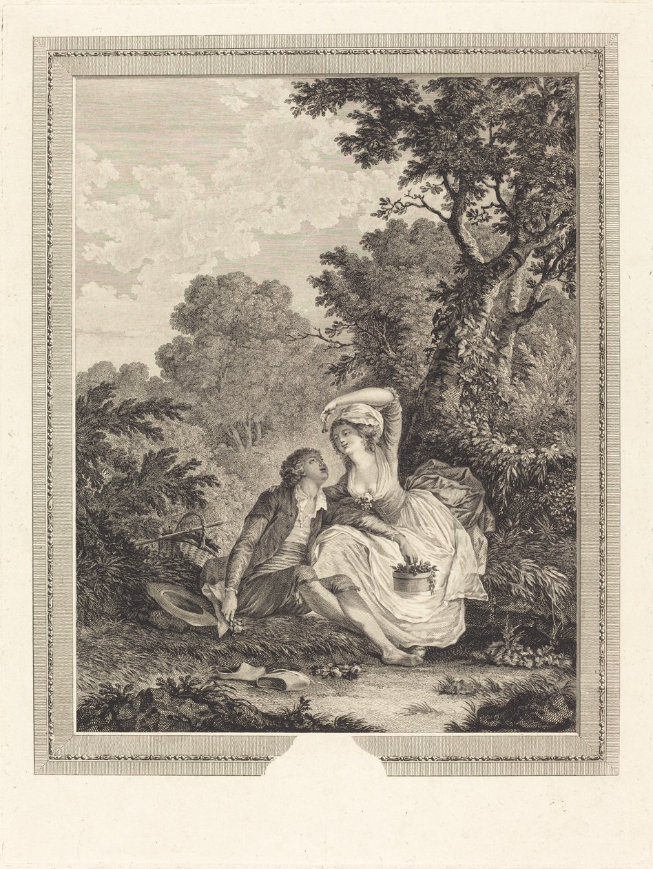 Hove af Jacques Couché after Nicolas Lavreince