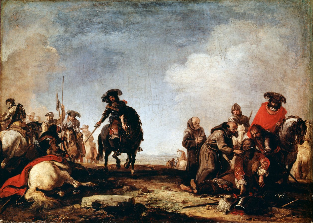 Efter et slag, 1600-tallet. af Jacques Courtois