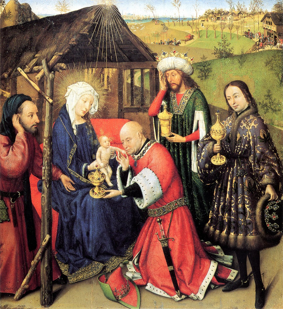 Magiernes tilbedelse, ca. 1440 af Jacques Daret