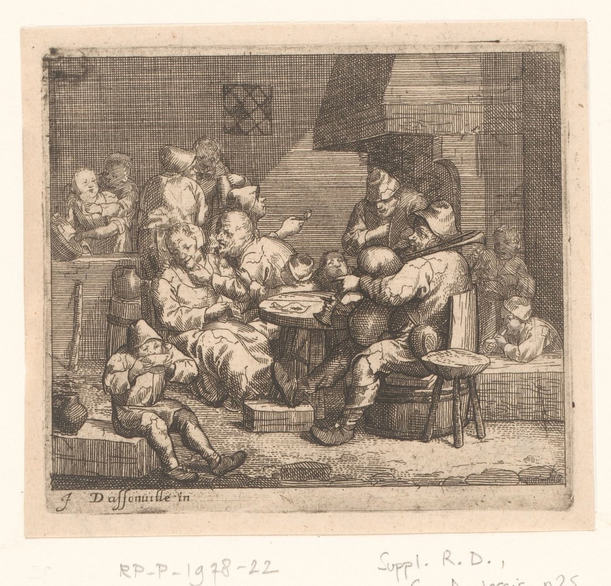 Scene i en kro af Jacques Dassonville (attributed to)