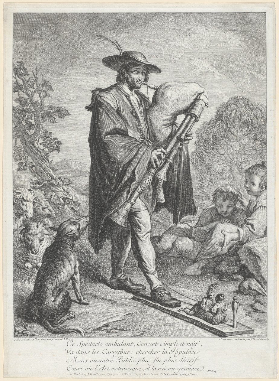 Sækkepibespilleren af Jacques Dumont Le Romain, finished by Jean Daullé
