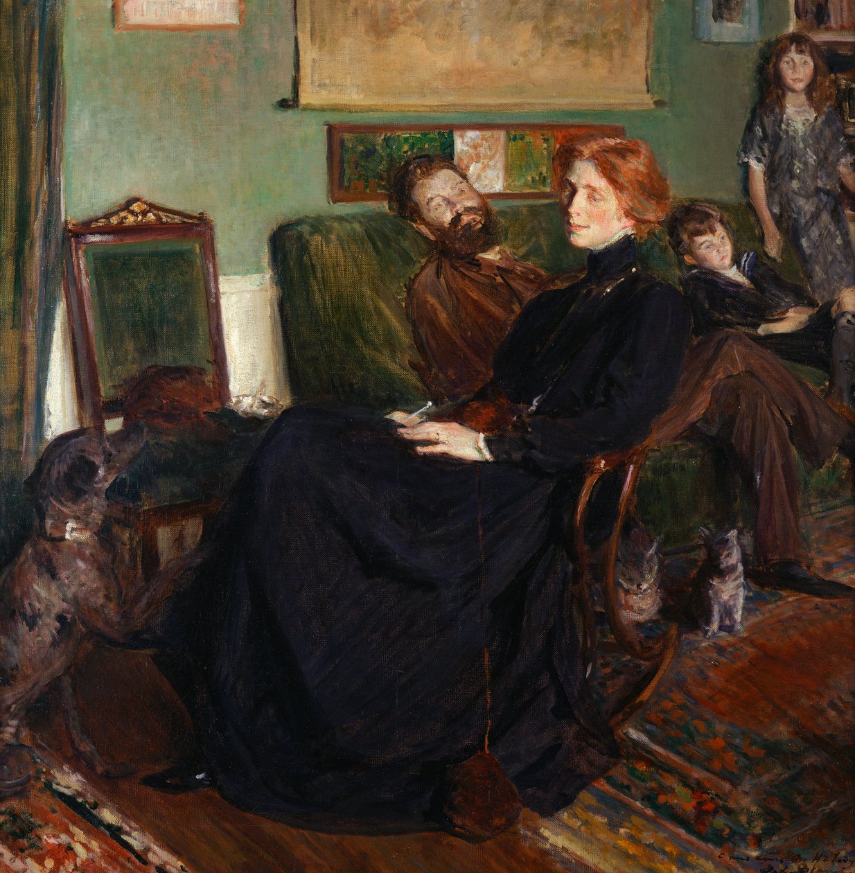 Daniel, Marianne, Francois og Leon Halevy, 1910 af Jacques Emile Blanche