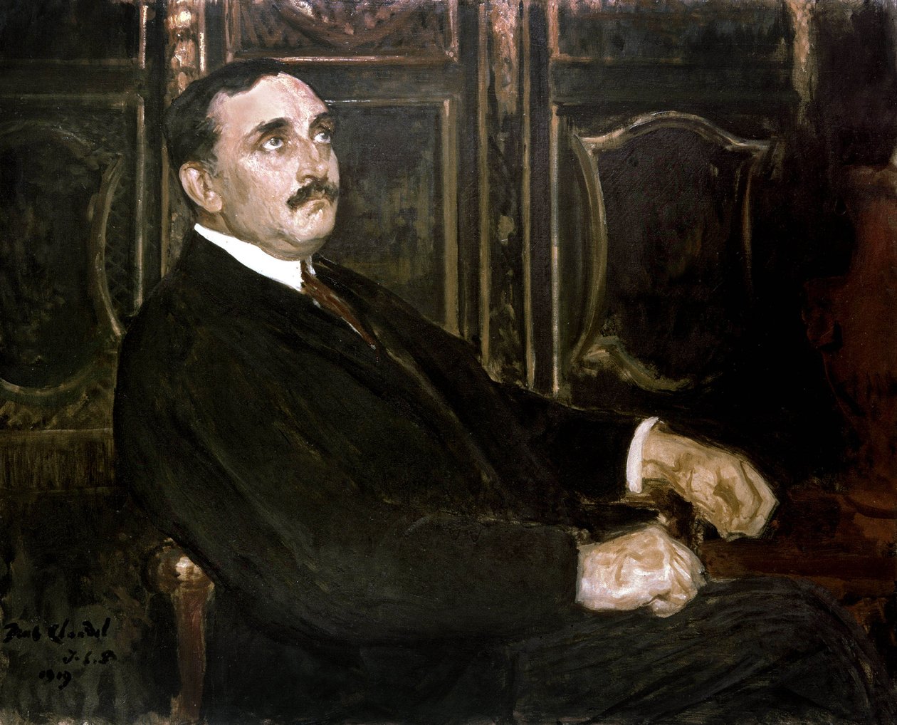 Fransk forfatter og diplomat Paul Claudel, 1919 af Jacques Emile Blanche