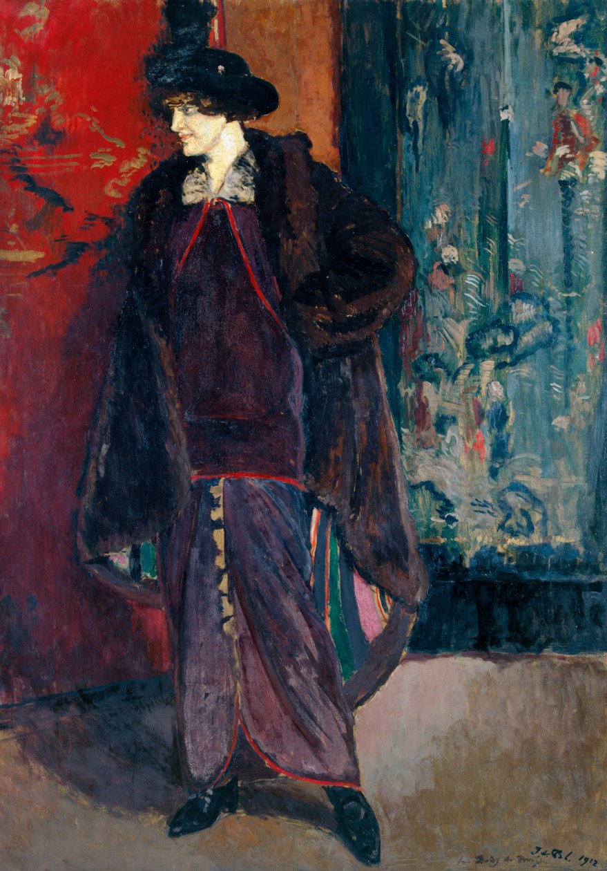 Portræt af Daisy Fellowes, 1912. af Jacques Emile Blanche