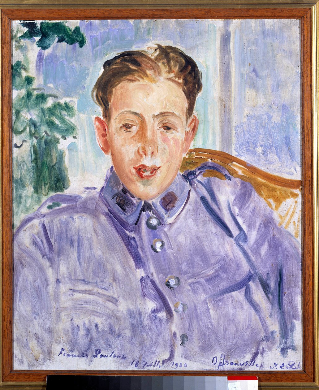 Portræt af Francis Poulenc (1899-1963), fransk komponist af Jacques-Emile Blanche