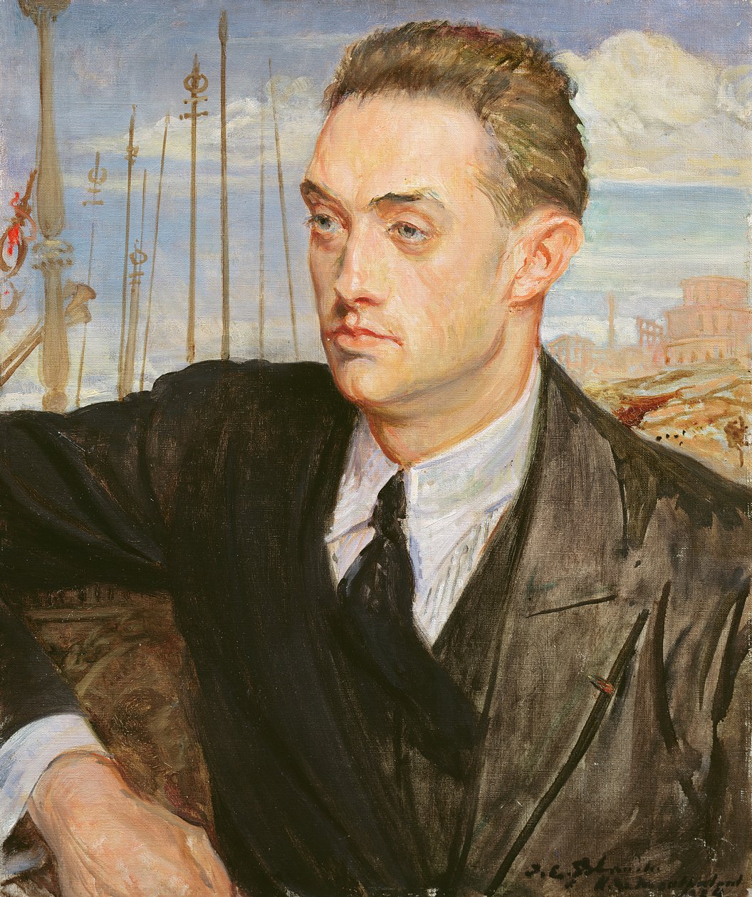 Portræt af Henry de Montherlant (1895-1972) 1923 af Jacques Emile Blanche