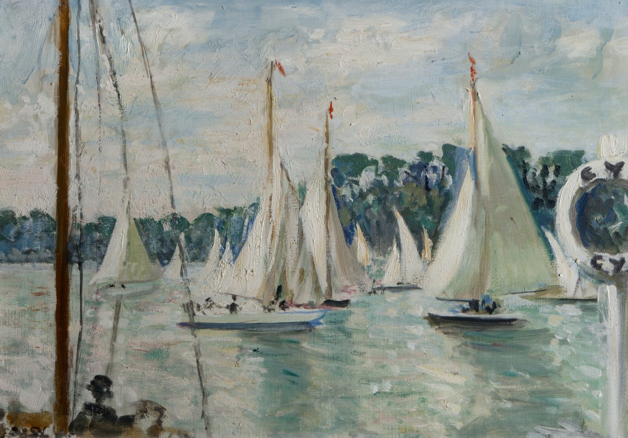 Racing Yachts på Seinen af Jacques Emile Blanche