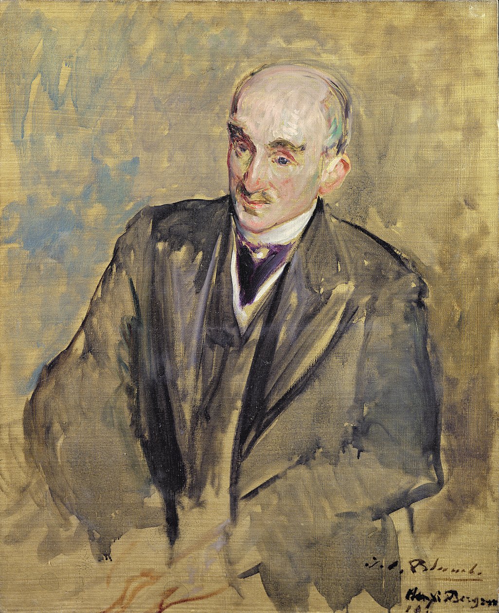 Studie til et portræt af Henri Bergson (1859-1941) 1911 af Jacques Emile Blanche