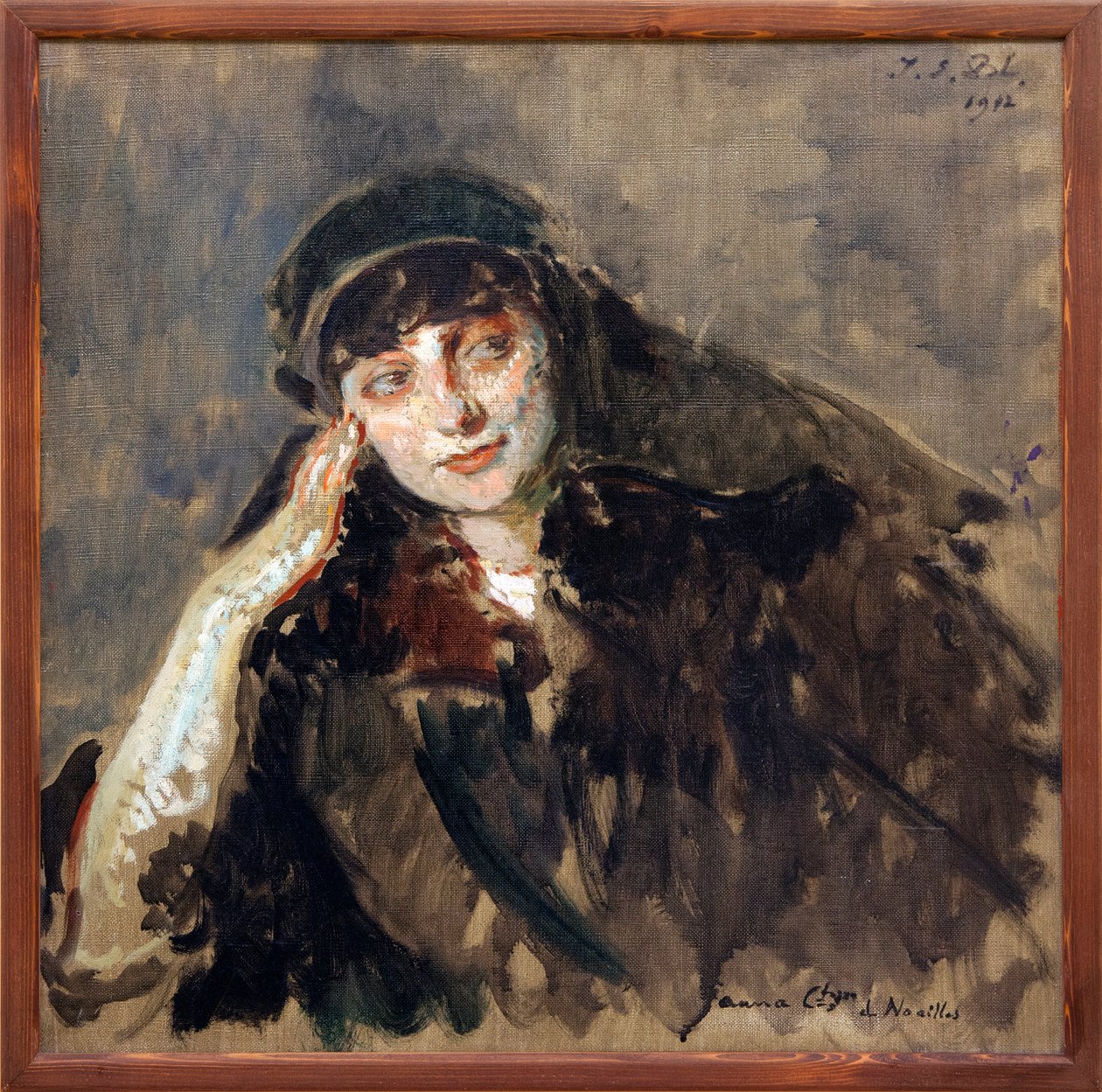 Studie til portræt af grevinde Anna Elisabeth de Noailles (maleri) af Jacques Emile Blanche